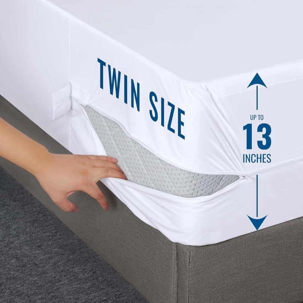 Utopia Bedding Twin Mattress Protector Zippered